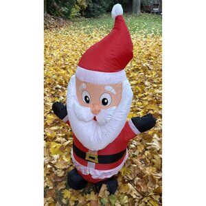 Christmas Inflatable Santa with Puffy Coat 4ft